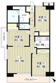 リューズリバー月島 604 間取り図