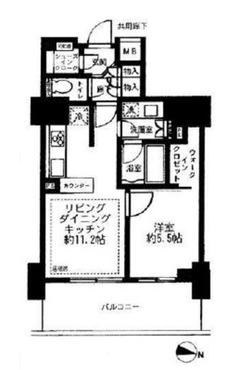 クレヴィア本郷 2階 間取り図