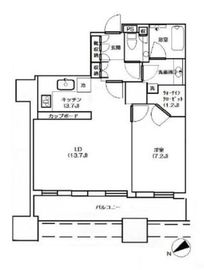東京ツインパークス レフトウィング 22階 間取り図