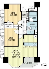 ライオンズマンション高輪 3階 間取り図