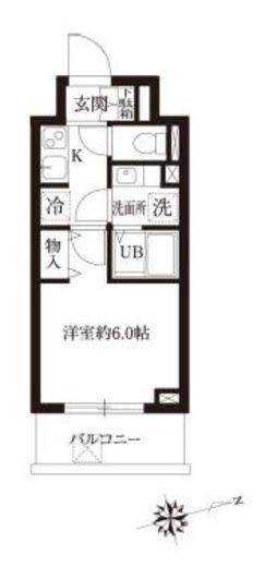 レジディア大森2 506 間取り図