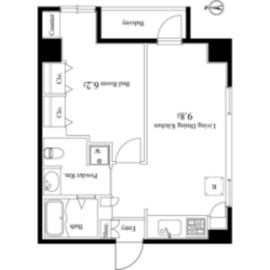 エルヴィータ代々木 204 間取り図