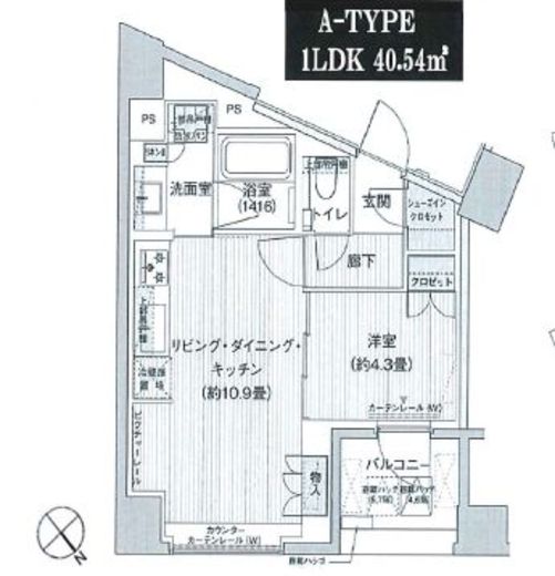 ヘキサート六本木 501 間取り図