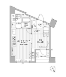 ヘキサート六本木 701 間取り図