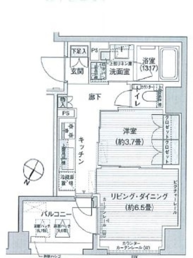 ヘキサート六本木 303 間取り図