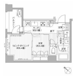 ヘキサート六本木 503 間取り図