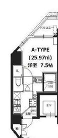 S-RESIDENCE蔵前 (エスレジデンス蔵前) 1301 間取り図