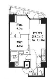 S-RESIDENCE蔵前 (エスレジデンス蔵前) 1102 間取り図