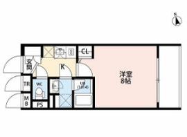 プレール・ドゥーク門前仲町2 2階 間取り図