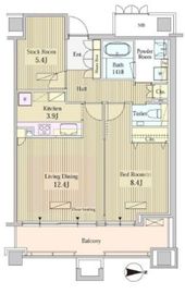 モメント汐留 2304 間取り図