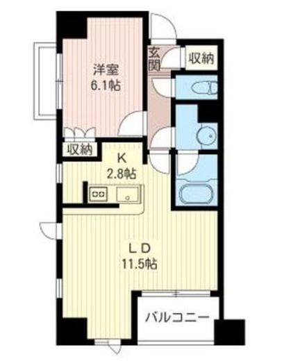 エスティメゾン北新宿 801 間取り図