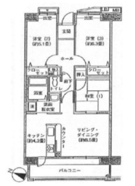 アクティ目黒駅前 2号棟 205 間取り図