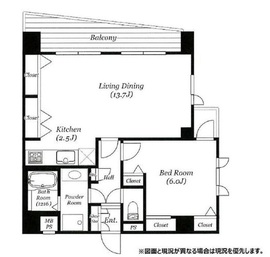 朝日マンション赤坂南部坂 5階 間取り図