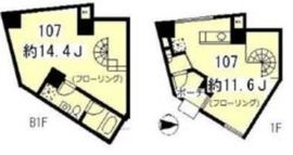 ディームス等々力 107 間取り図