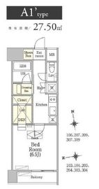 オール戸越 103 間取り図