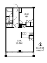 プレジール新宿大久保 5階 間取り図