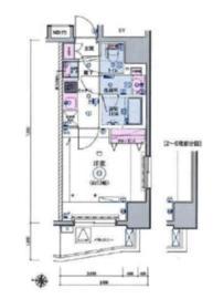 リヴシティ田町 401 間取り図