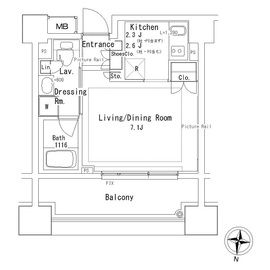 パークアクシス御茶ノ水ステージ 821 間取り図