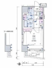 リヴシティ田町 2階 間取り図