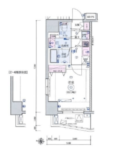 リヴシティ田町 902 間取り図