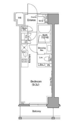 ザ・パークハビオ巣鴨 502 間取り図
