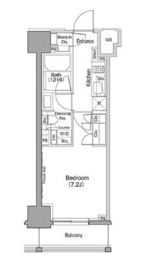ザ・パークハビオ巣鴨 209 間取り図
