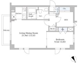 代官山ハイツ b-404 間取り図