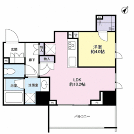 ルフォン白金台ザ・タワーレジデンス 5階 間取り図