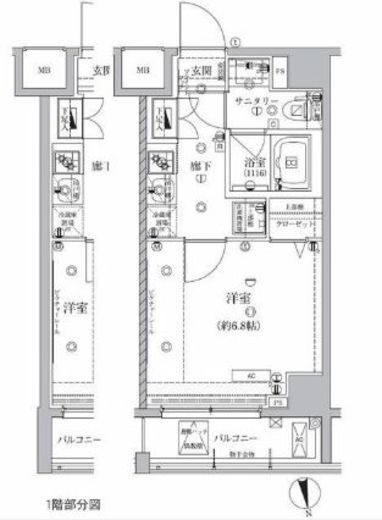 アルテシモモーレ 1階 間取り図