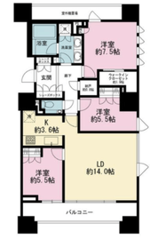 ザ・パークハウス三番町テラス 4階 間取り図