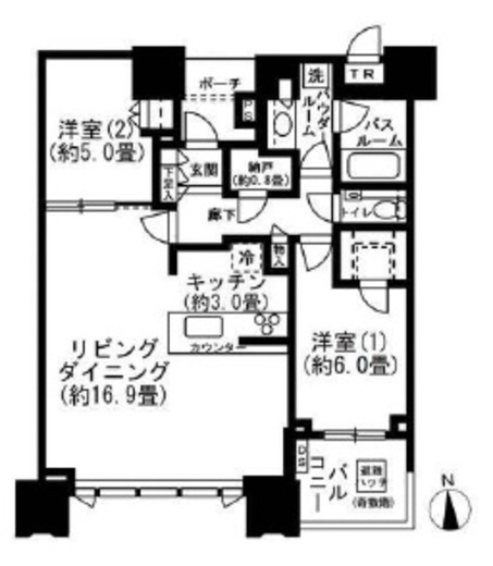 ドゥ・トゥール 41階 間取り図