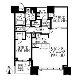 ドゥ・トゥール 39階 間取り図