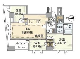 ブランズ池袋立教南 3階 間取り図