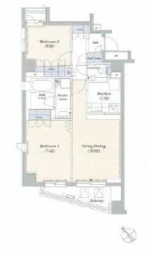 デュオフラッツ赤坂 401 間取り図