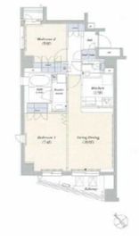 デュオフラッツ赤坂 401 間取り図