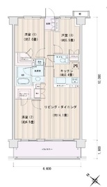 エスティメゾン豊洲レジデンス 738 間取り図