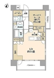 イニシアイオ西麻布 6階 間取り図