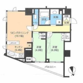 サンウッド文京千駄木フラッツ 7階 間取り図