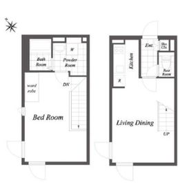 ルクレ目黒不動前 402 間取り図