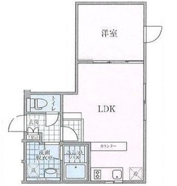 ルクレ目黒不動前 104 間取り図