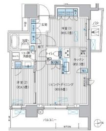 グランリビオ高輪三丁目 4階 間取り図