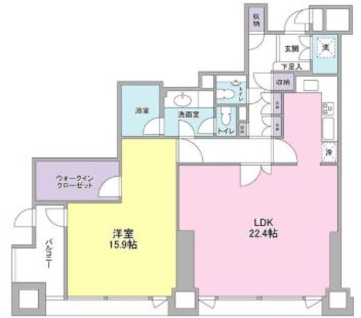 愛宕ビューアパートメント 1603 間取り図