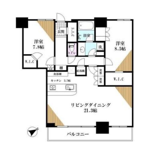 キャナルファーストタワー 3階 間取り図