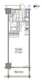 コンフォリア新宿イーストサイドタワー 1526 間取り図