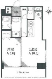 ルモン代官山 6階 間取り図