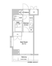 コンフォリア芝浦キャナル 607 間取り図