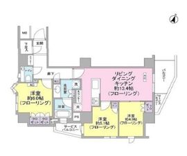 グランドメゾン新宿弁天町 4階 間取り図