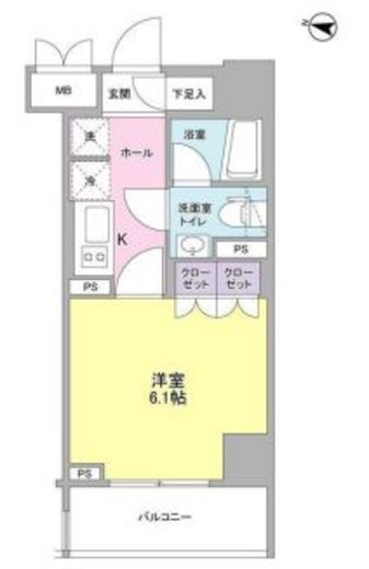 コンフォリア文京春日 1205 間取り図