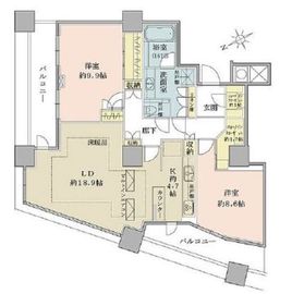 ザ・パークハウス西新宿タワー60 59階 間取り図