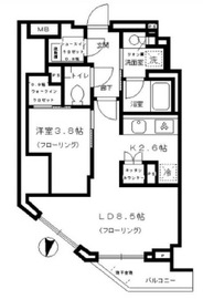 パークリュクス西新宿 8階 間取り図